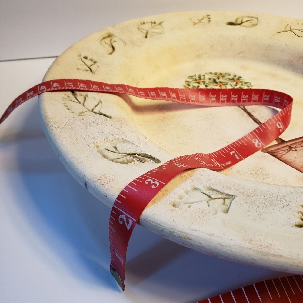 Heavy Hand Painted Pottery Plate - Picture 8 of 10